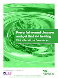 Powerful wound cleanser and gel that aid healing. Clinical benefits of Granudacyn