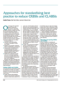Approaches for standardising best practice to reduce CRBSIs and CLABSIs