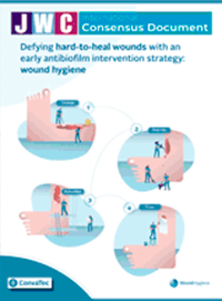 Defying hard-to-heal wounds with an early antibiofilm intervention strategy: wound hygiene