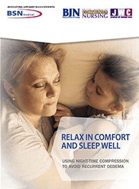 Relax in comfort  and sleep well using night-time compression to avoid recurrent oedema